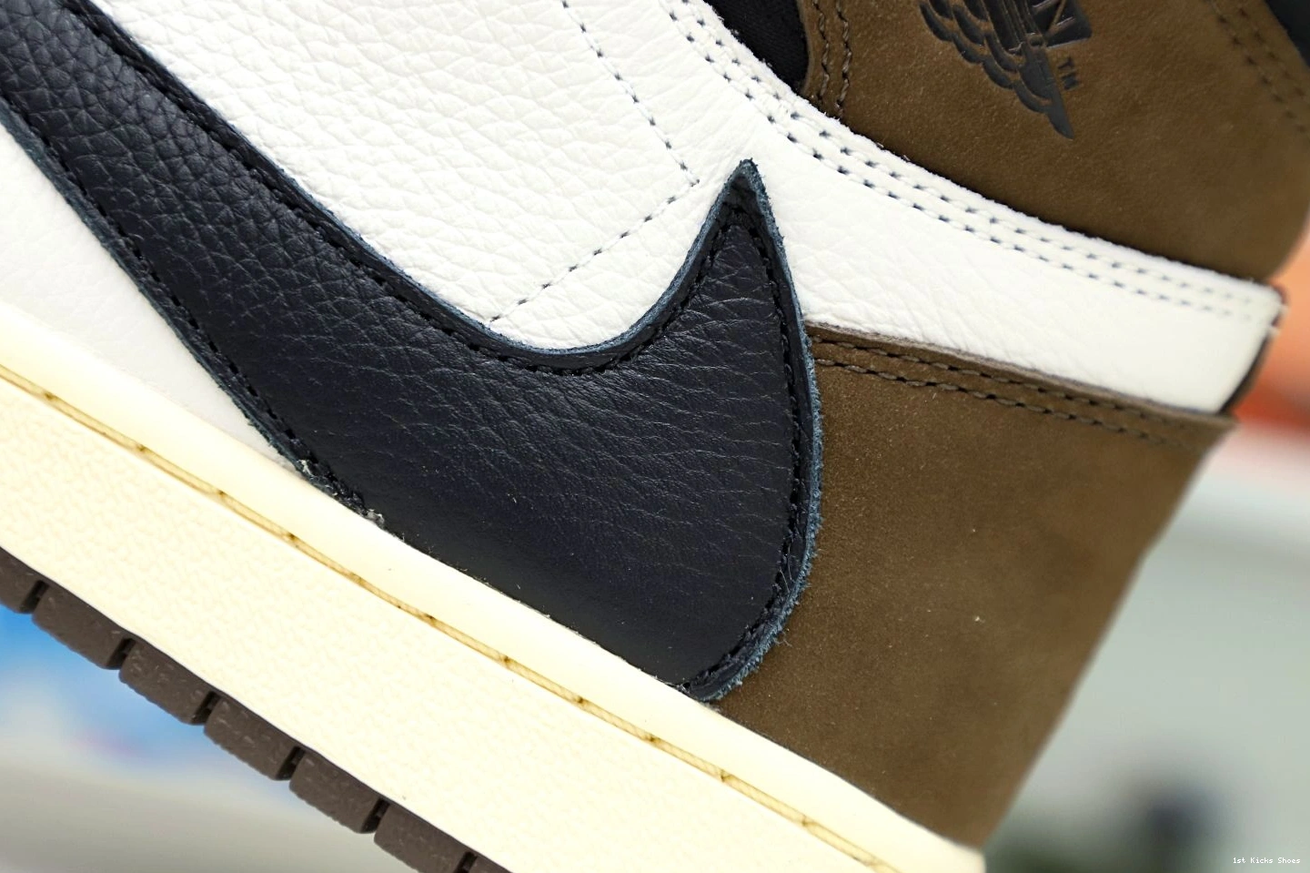 1st Kicks HIGH RETRO Popular SCOTT 1989 AIR TRAVIS JORDAN OG Kimikick 1 'MOCHA' X 1106